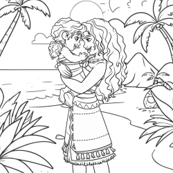 moldes da moana para colorir