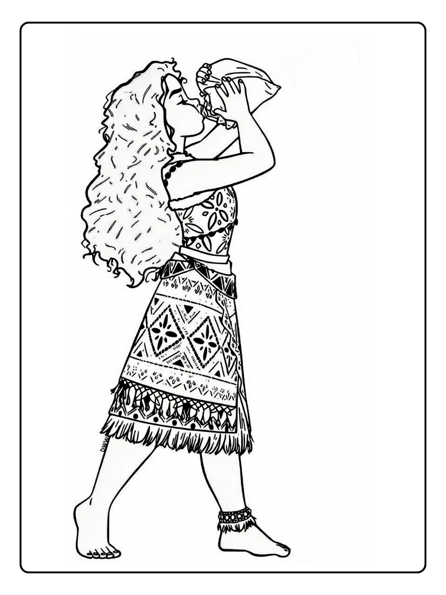 desenhos moana bebe para colorir