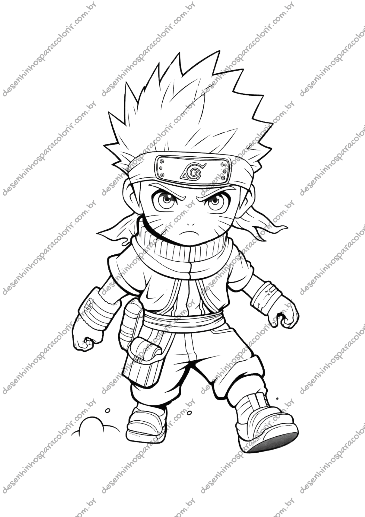 livro de colorir Naruto físico