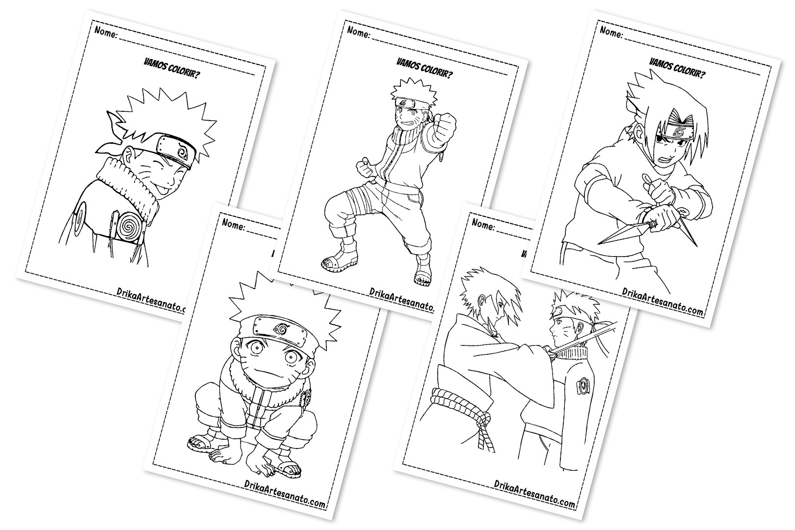 Naruto Shippuden para colorir