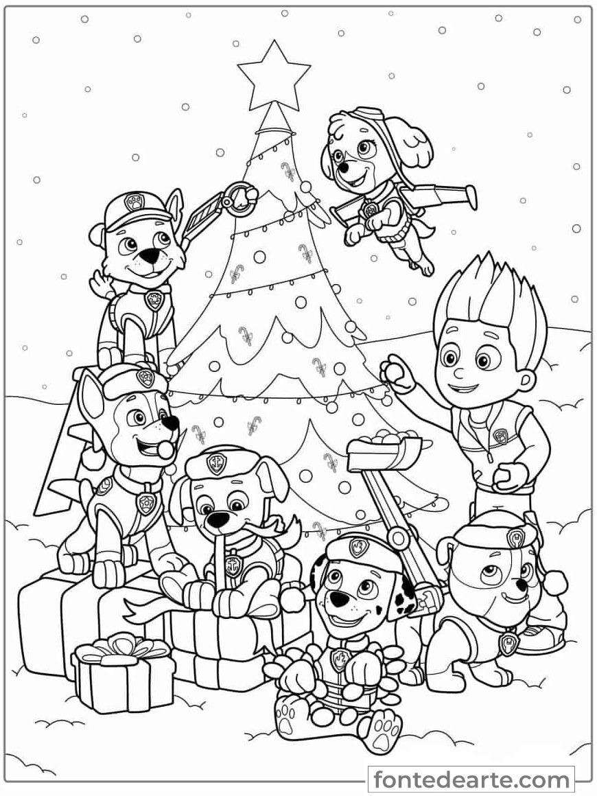 custo de impressão desenhos patrulha canina pdf