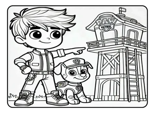 desenho do chase patrulha canina para colorir pdf