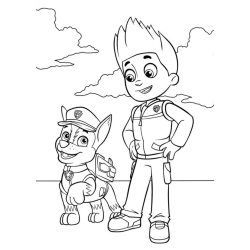 desenho do chase patrulha canina para colorir pdf