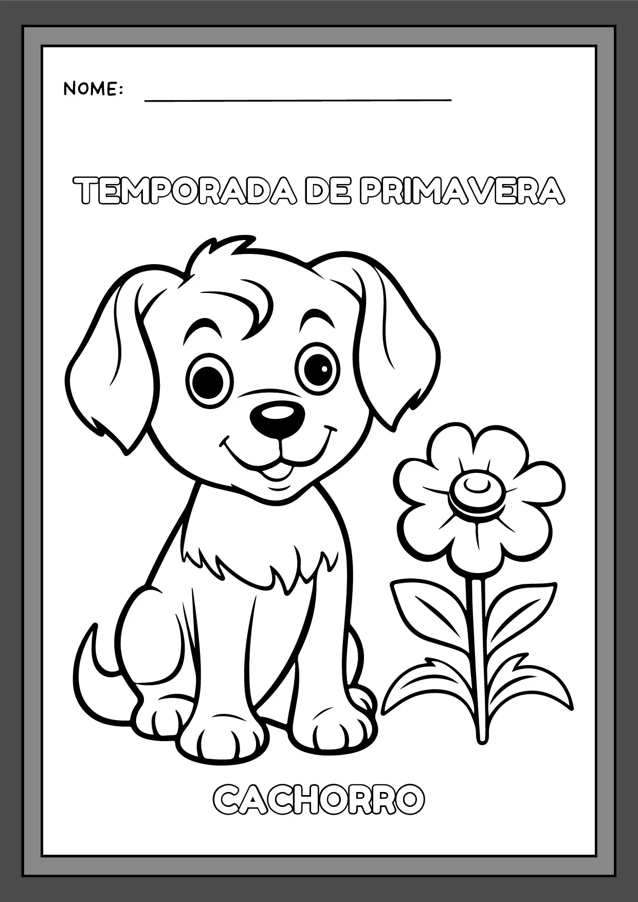 desenhos kawaii primavera para colorir