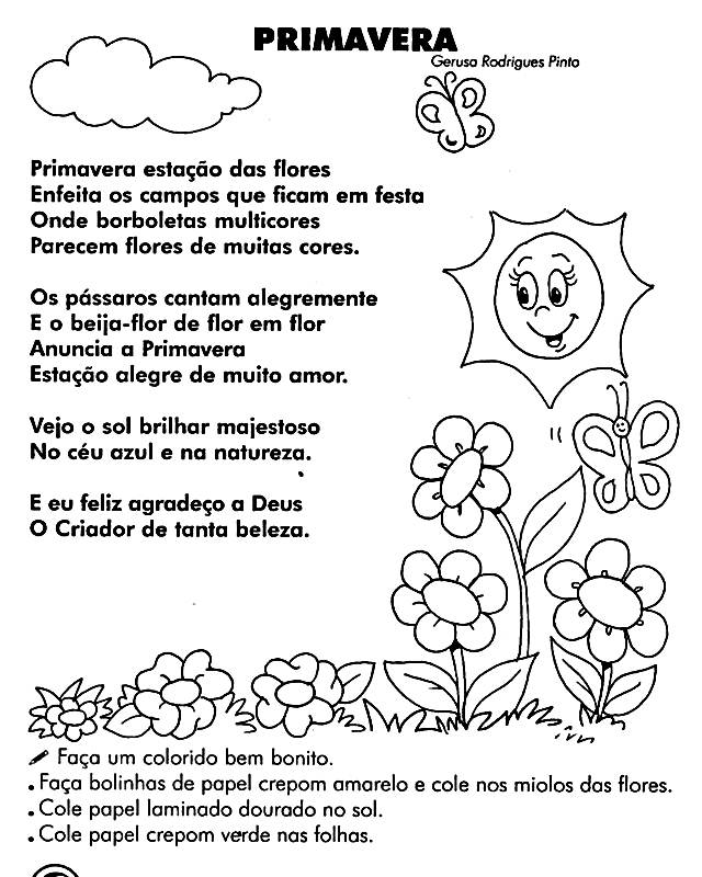 desenhos de primavera para imprimir grátis