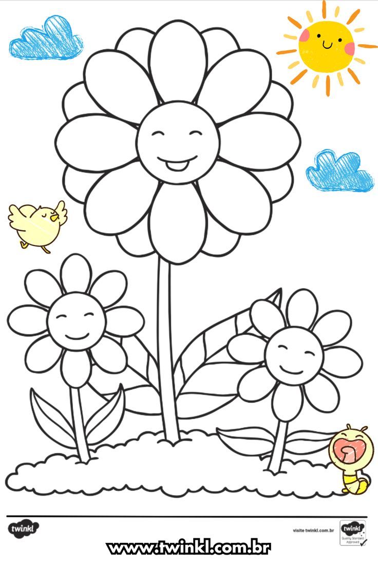 pintura de primavera para crianças