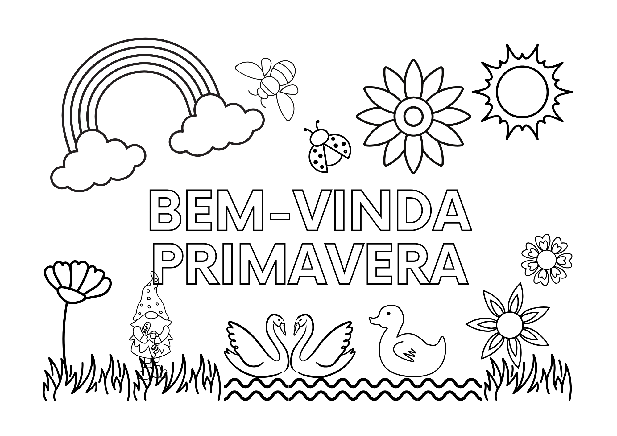 moldes de primavera para atividades infantis