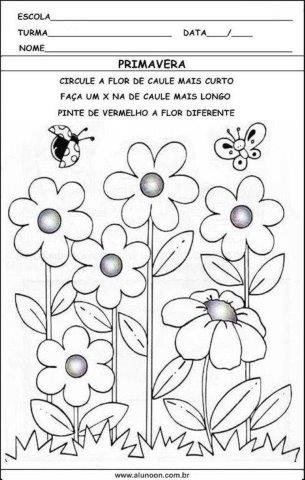 desenhos de primavera para imprimir grátis
