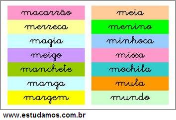 erros comuns ao usar palavras com m