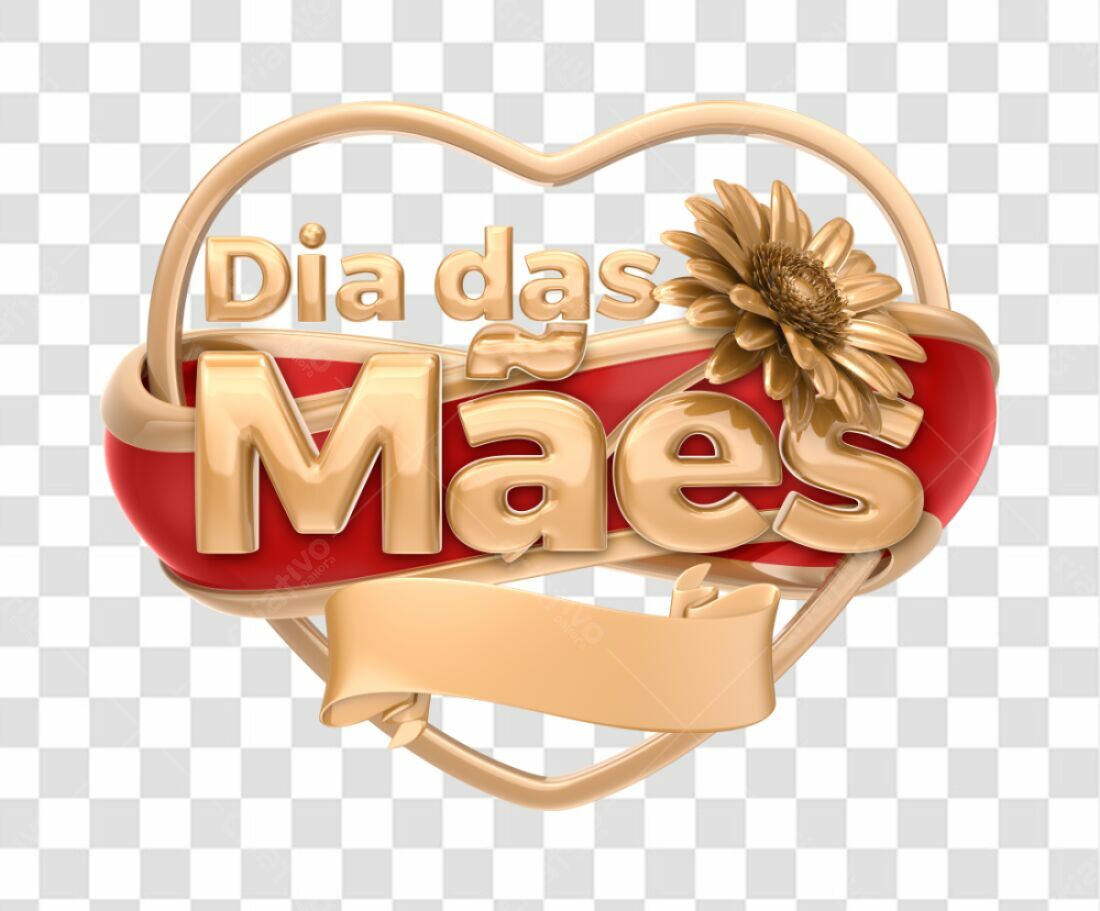 dia das mães 3d png
