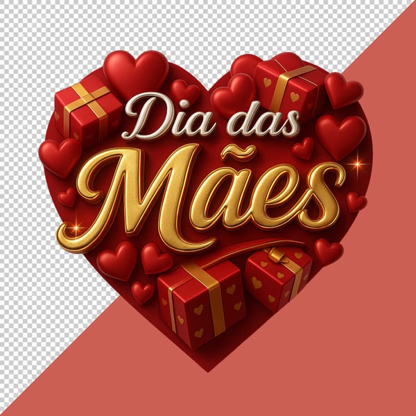 ideias criativas com png dia das mães 3d