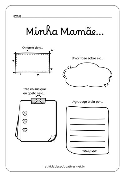 ideias inspiradoras de atividades para o dia das mães