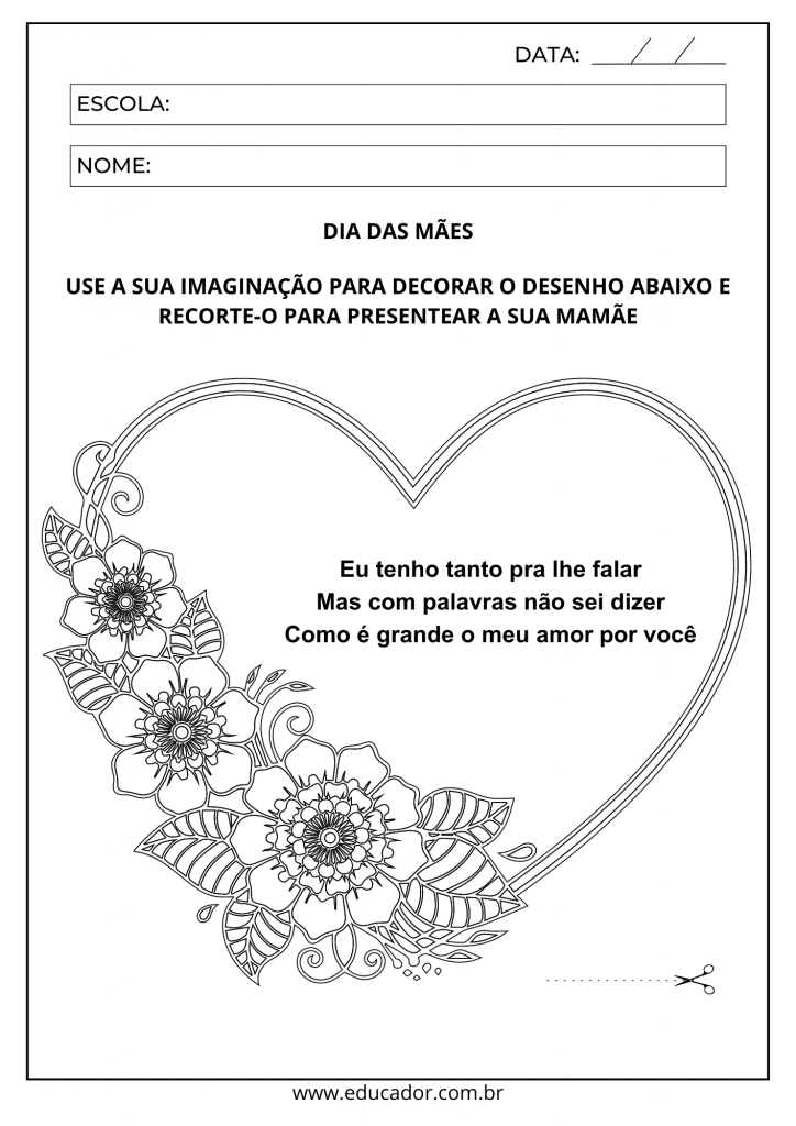 dia das mães atividades