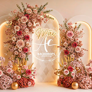 fundo dia das mães floral com corações