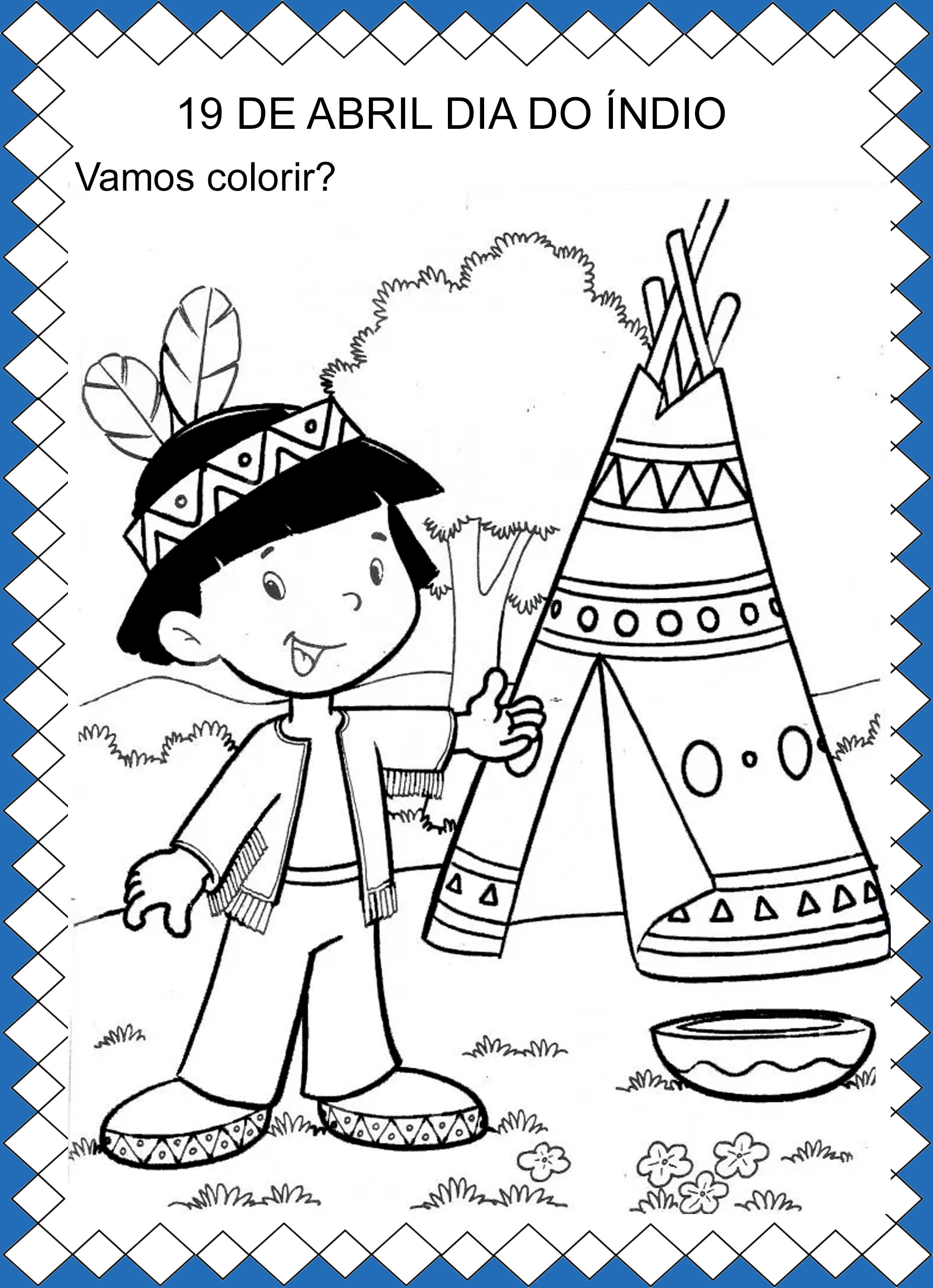 lendas indigenas para colorir