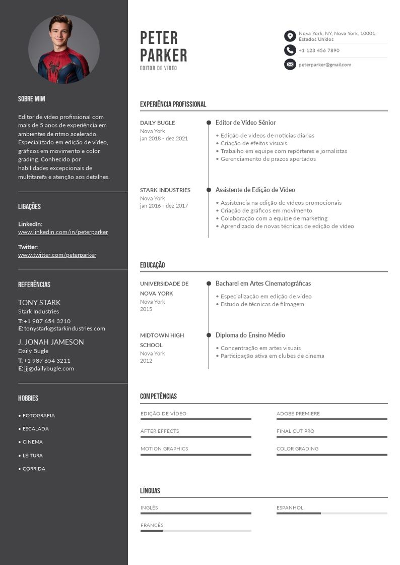 dicas para currículo em vídeo