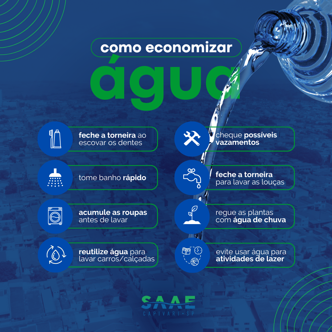 poupar água no dia a dia