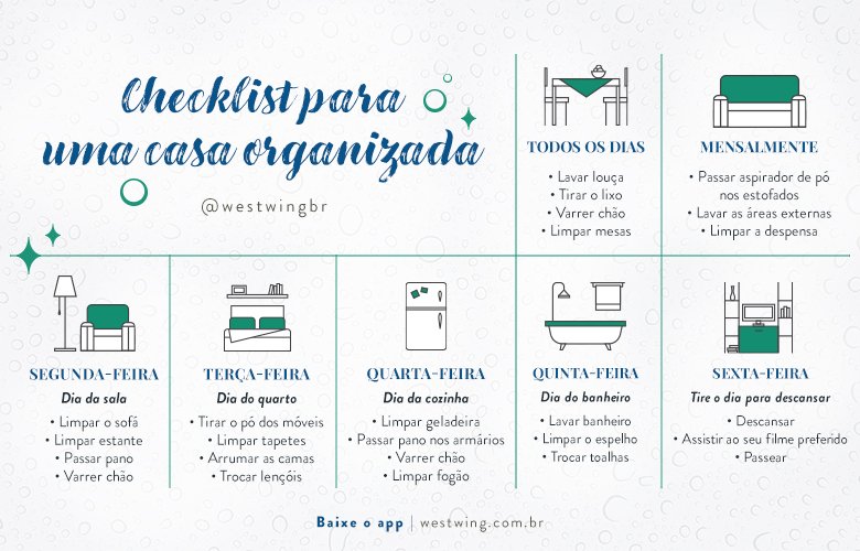 dicas para manter a casa organizada