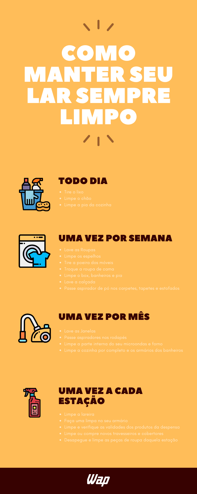 dicas de organização diária para casa