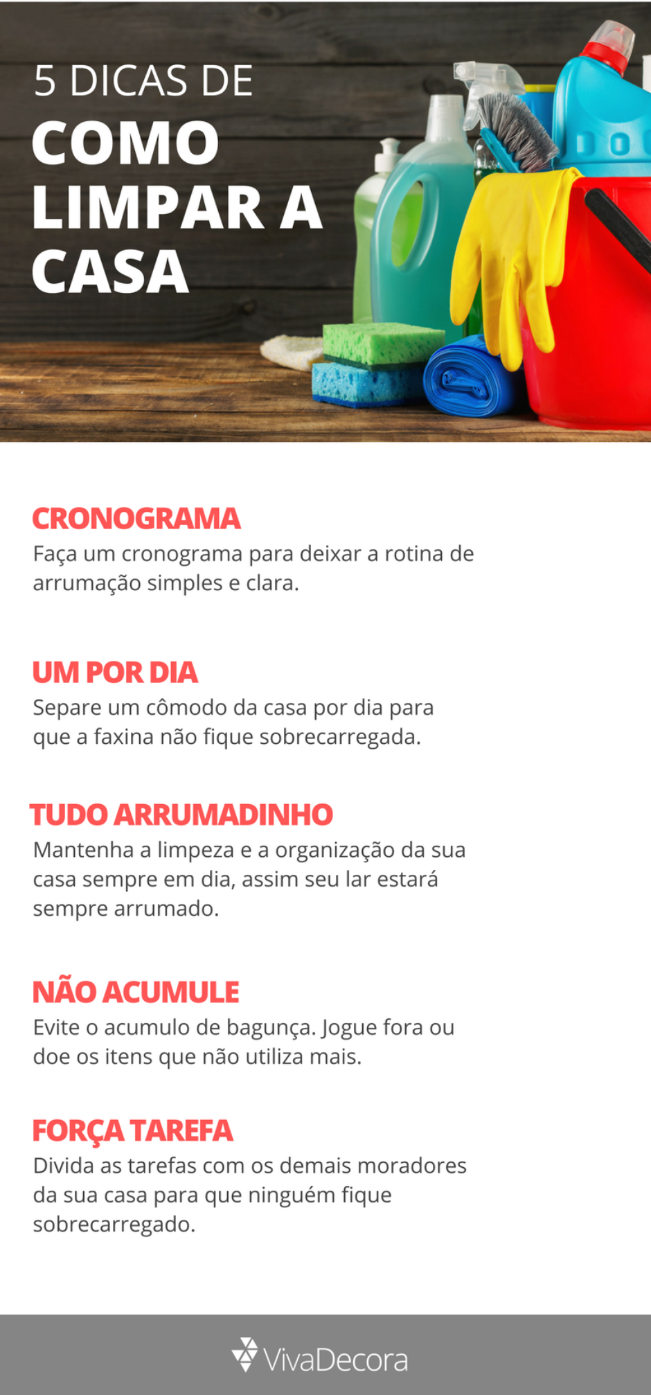 dicas para manter a casa organizada todos os dias