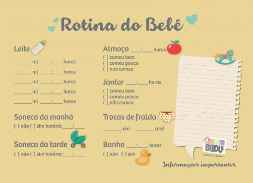 dicas para organizar a rotina de um bebê