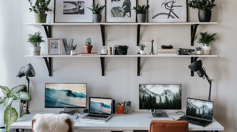 como organizar home office pequeno