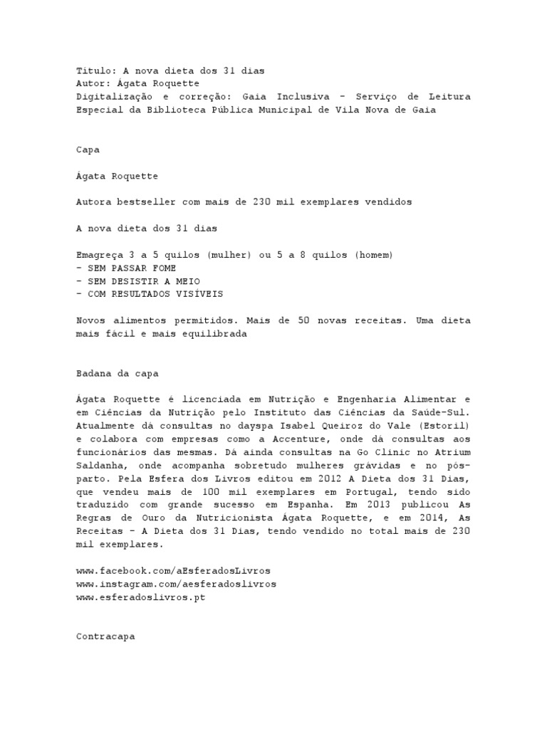Cardápio Completo da Dieta dos 31 Dias: O Que Comer em Cada Fase