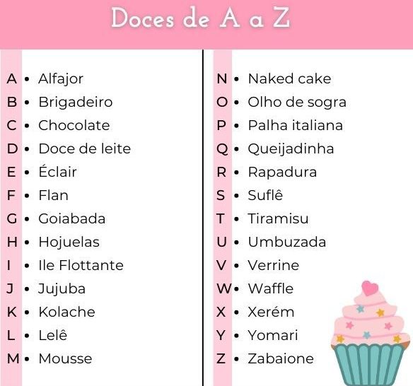 doce com a letra t saudável