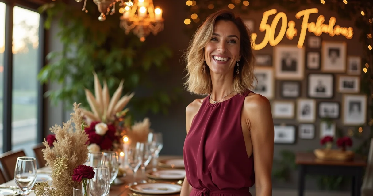 ideias decoração festa 50 anos elegante