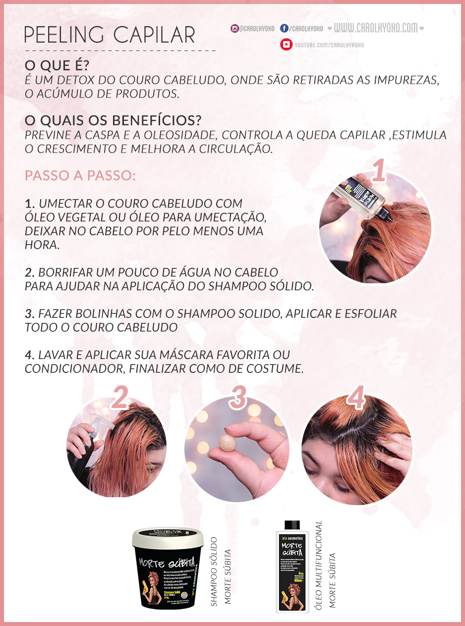 benefícios da esfoliação do couro cabeludo