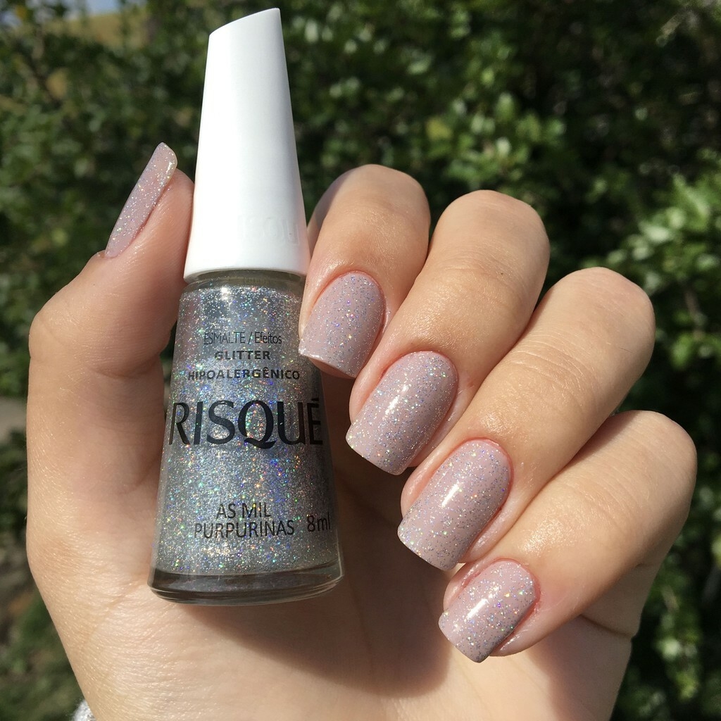esmalte com glitter