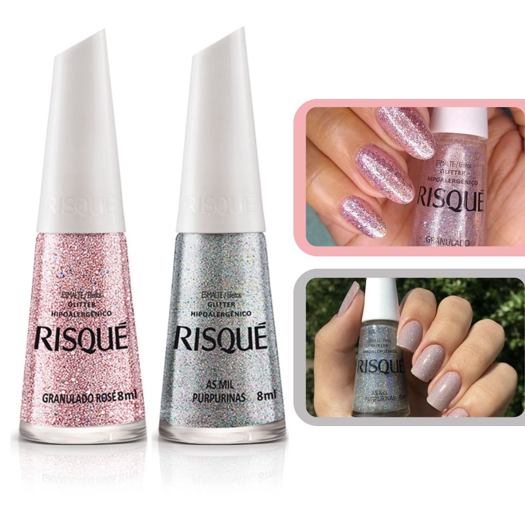 esmalte com glitter