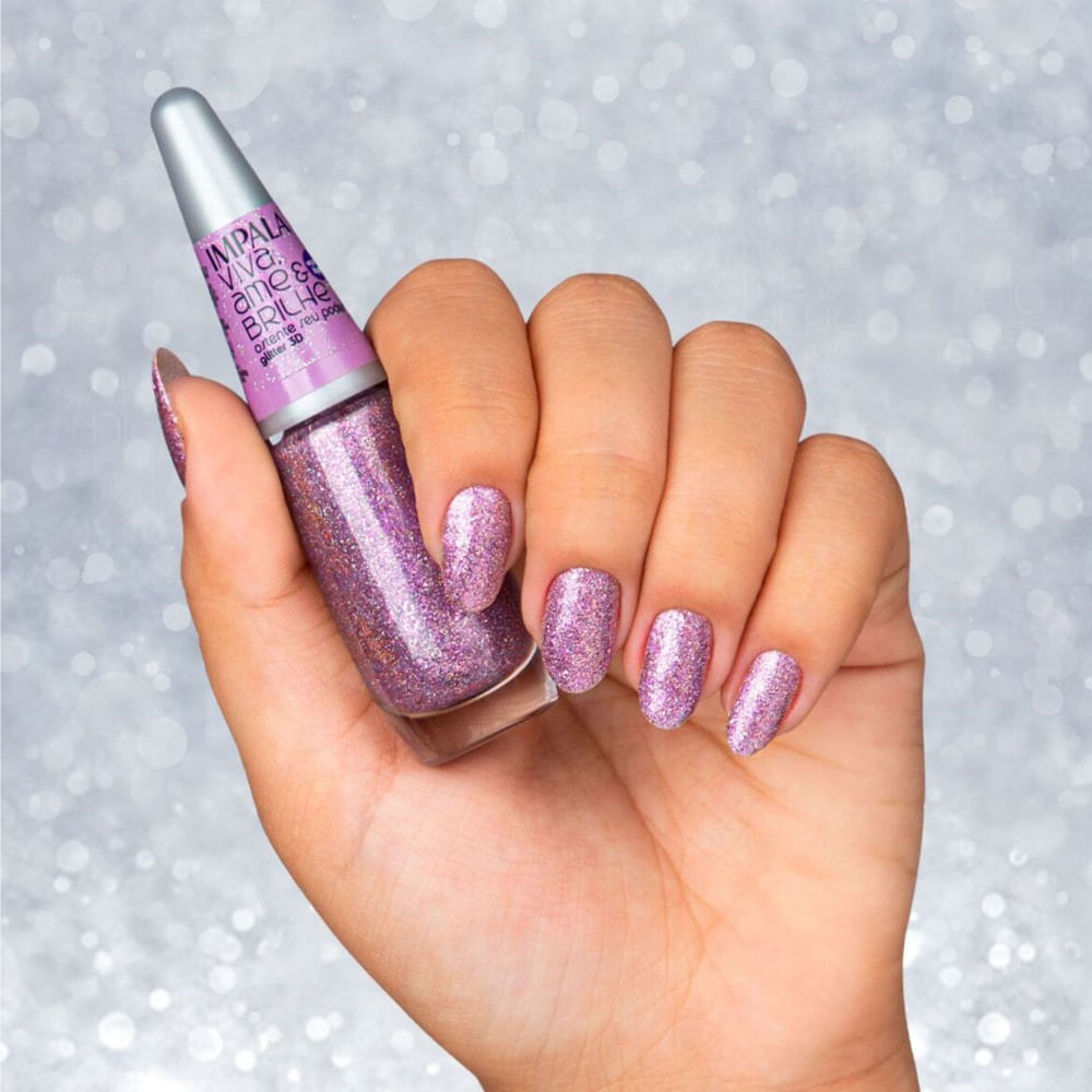 esmalte com glitter