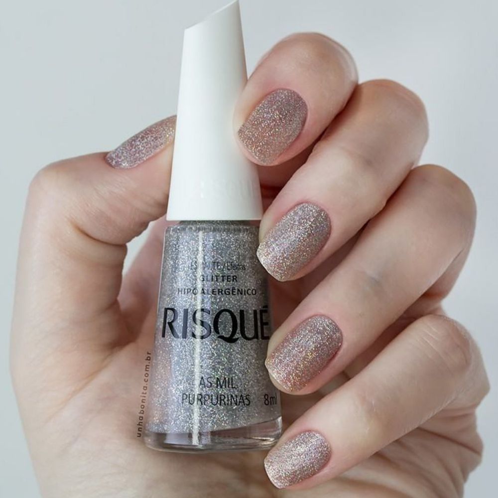 esmalte com glitter