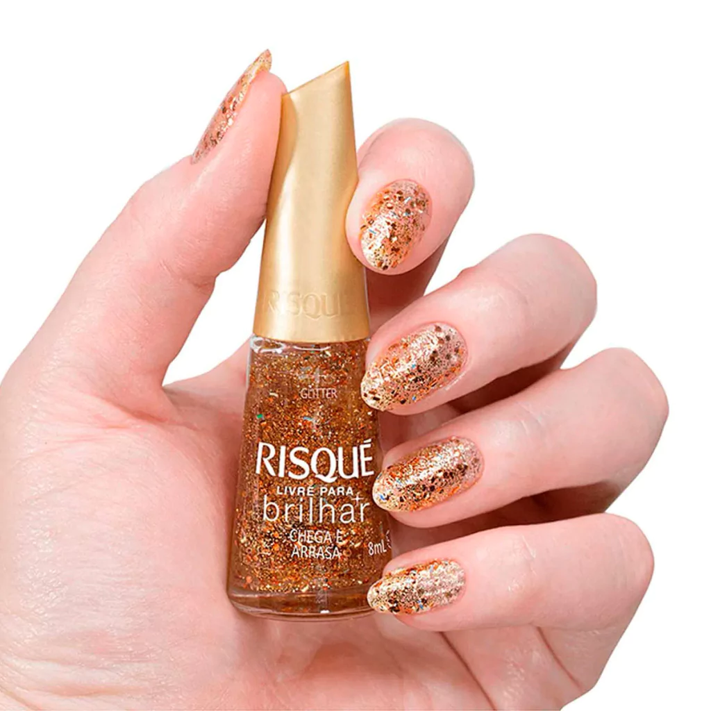 esmalte com glitter