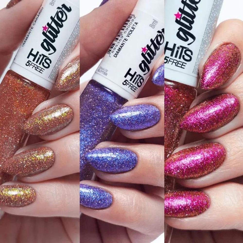 esmalte com glitter