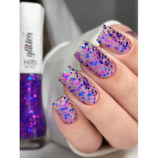 esmalte com glitter