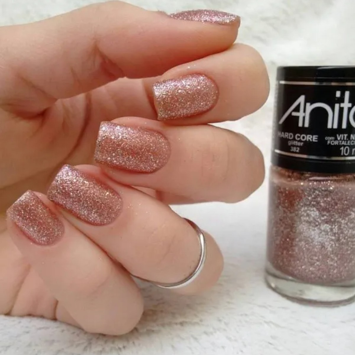 esmalte com glitter