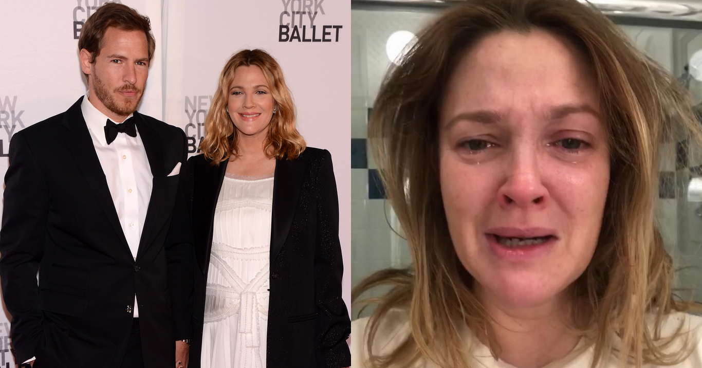 como drew barrymore lida com a nova família do ex-marido