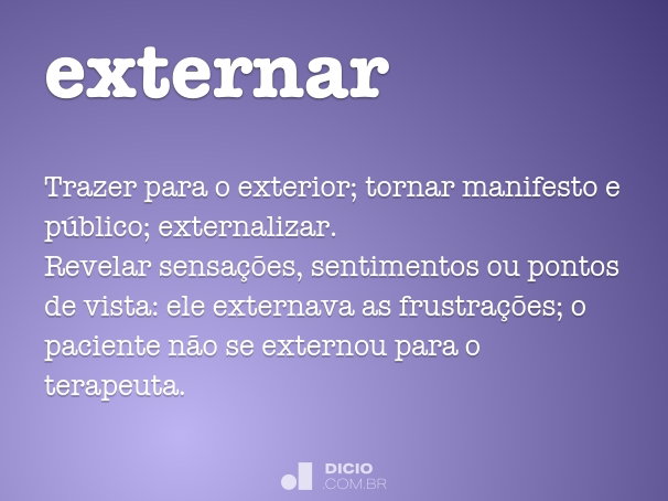 o que significa externar