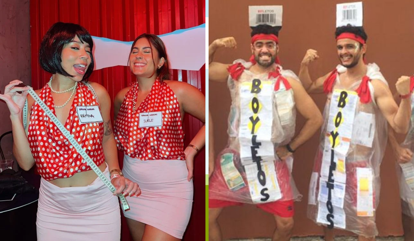 fantasia de carnaval criativa inspirada em memes