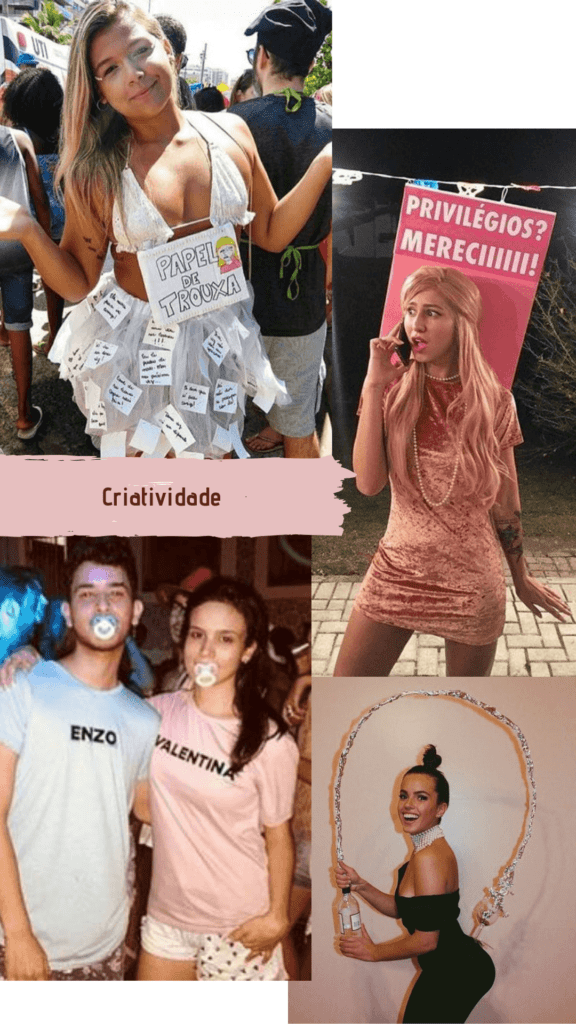 fantasia de carnaval feminina criativa vs fantasia pronta