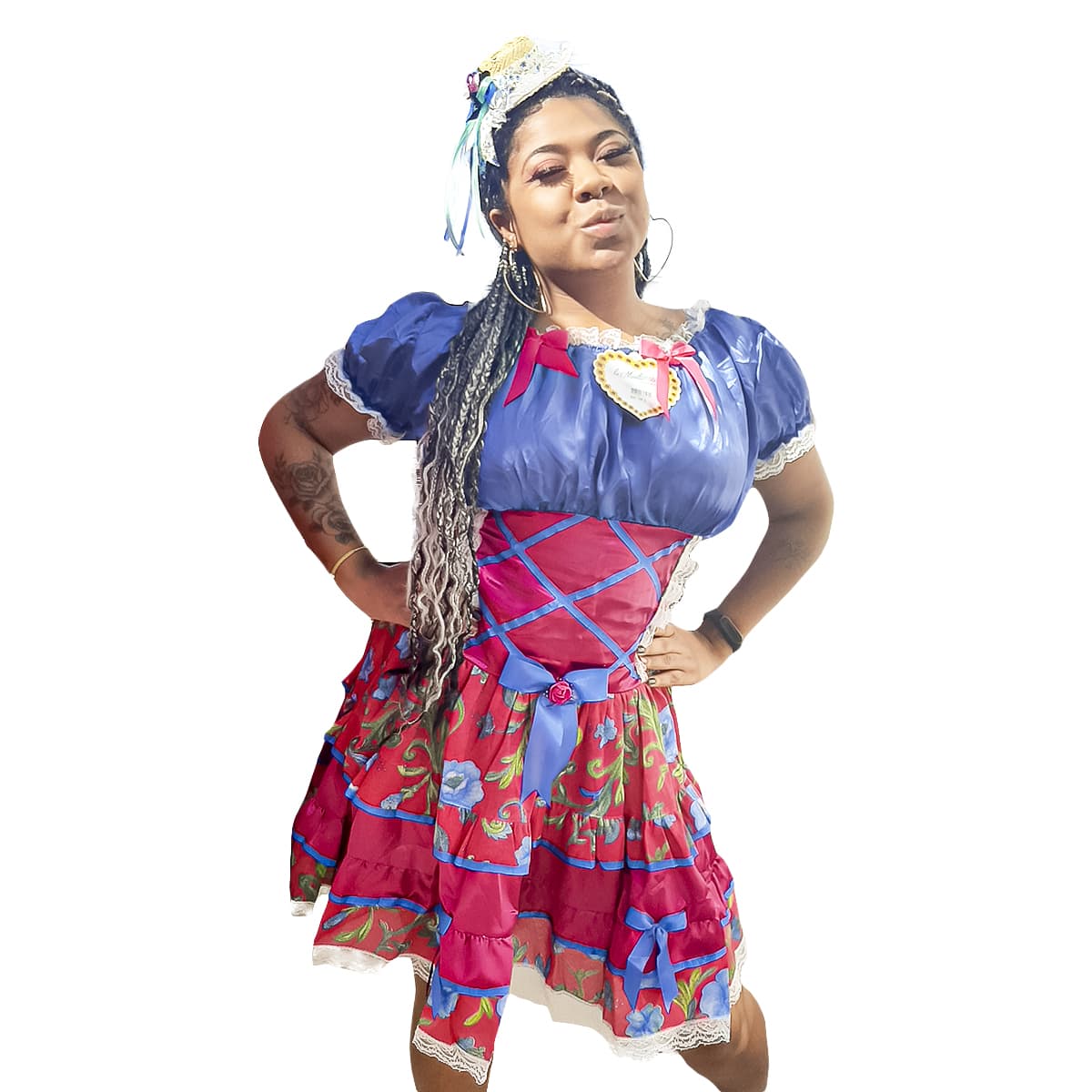 vestido junino com retalhos