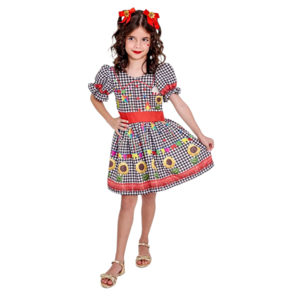 vestido junino plus size