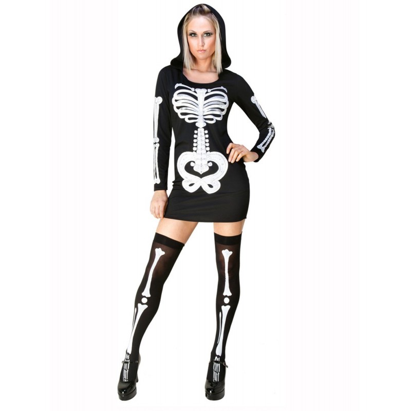 fantasias de Halloween usando vestido preto
