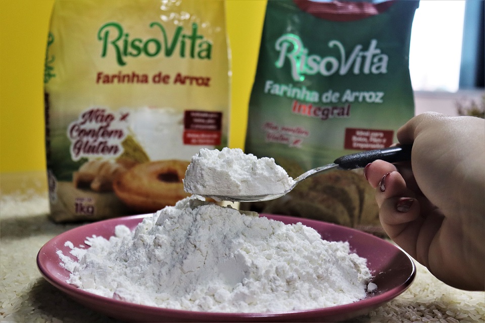substituir glúten por farinha de arroz