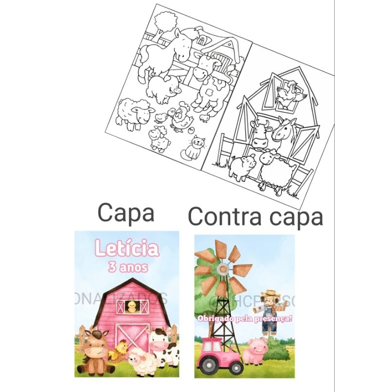 desenho de fazendinha para colorir grátis