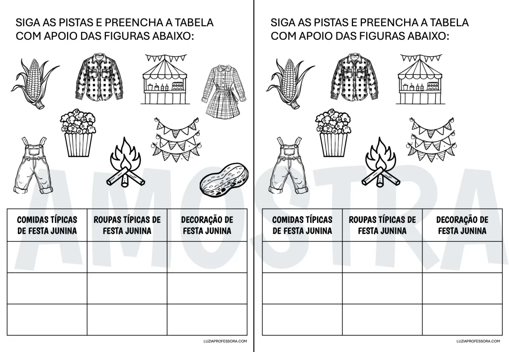 festa junina alfabetização
