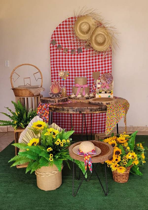 ideias criativas decoração festa junina aniversário