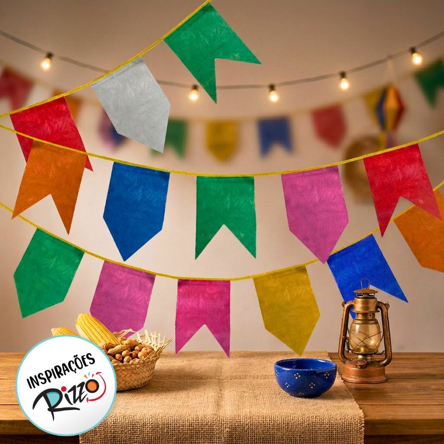 bandeirinhas de plástico vs papel de seda qual a melhor